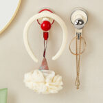Wall mounted No-drilling Adhesive Hooks Multi-functional Strong Suction Cup Hook For Bag Clothes Caps hanging kitchen Bathroom Storage Rack