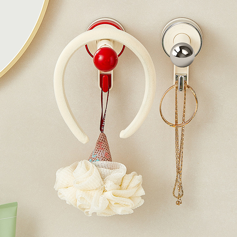 Wall mounted No-drilling Adhesive Hooks Multi-functional Strong Suction Cup Hook For Bag Clothes Caps hanging kitchen Bathroom Storage Rack