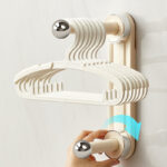 Home Laundry Strong Adhesive Hangers Rack Retractable Wall-mounted Hangers Storage Shelf hook Suction cup Clothes Racks Storage hooks