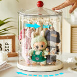 Modern Design Toy Figures transparent Display case pendants Rotating Hanging Rack toys dust proof Storage Boxes