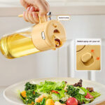 Kitchen Gadgets 2 in 1 Oil Dispenser Bottle for cooking glass 550ml Glass Olive Oil Sprayer Multifunction oil container bottles Baking Air Fryer Oil Spray Bottle
