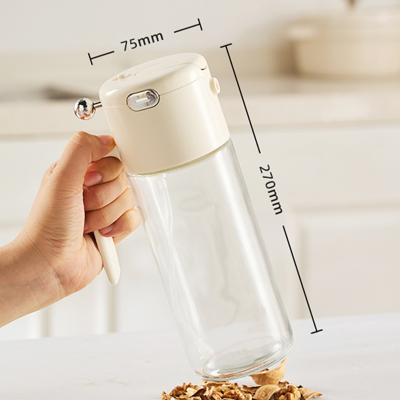 Kitchen Gadgets 2 in 1 Oil Dispenser Bottle for cooking glass 550ml Glass Olive Oil Sprayer Multifunction oil container bottles Baking Air Fryer Oil Spray Bottle