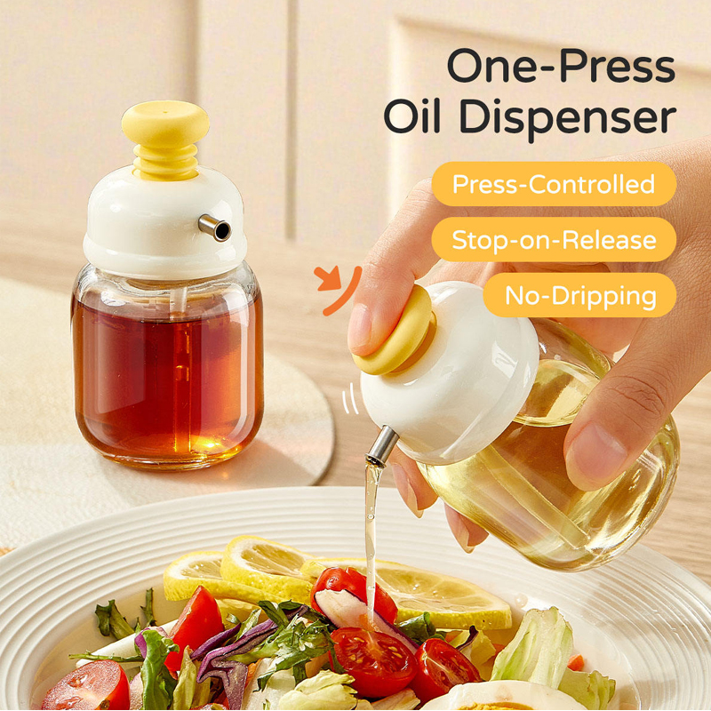 100ml Glass seasoning dispenser bottle Quantitative Soy Sauce Vinegar Jar Pressure-type Olive Oil Container bottles