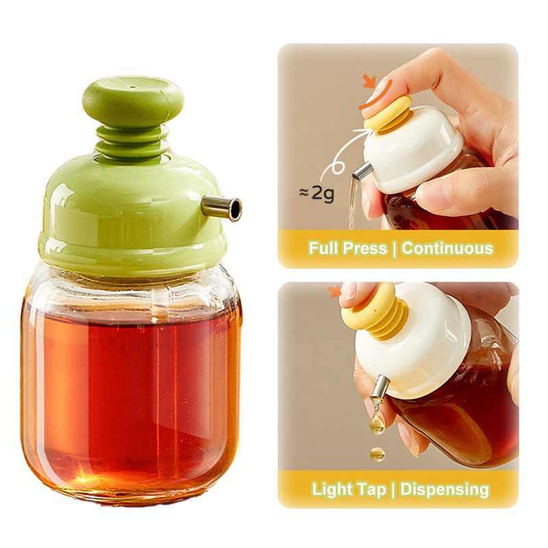 100ml Glass seasoning dispenser bottle Quantitative Soy Sauce Vinegar Jar Pressure-type Olive Oil Container bottles