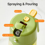 Household 500ml 2 in 1 Glass Oil Dispenser bottle for cooking Kitchen Tool for Oil Dispensing 2 in 1 olive oil pourer and sprayer