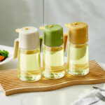 Household 500ml 2 in 1 Glass Oil Dispenser bottle for cooking Kitchen Tool for Oil Dispensing 2 in 1 olive oil pourer and sprayer
