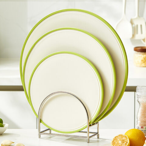 Household Food-Grade Double Side Cutting Boards for Meat Vegetable Fruit 304 Stainless Steel Antibacterial Chopping Blocks Board
