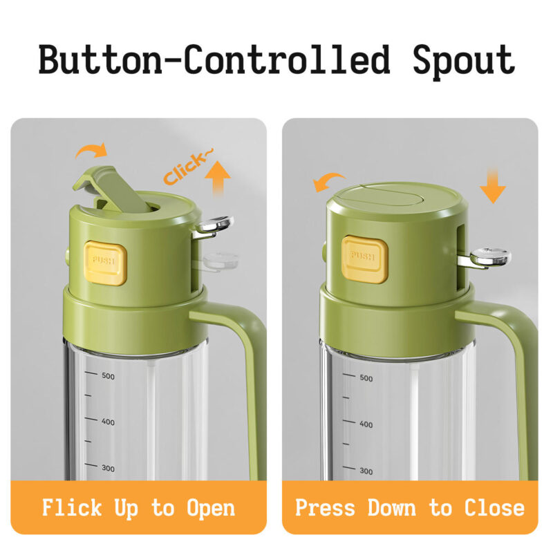 17oz Glass Olive Oil Pourer Bottle 2 in 1 Oil Sprayer Bottle Kitchen Cooking Oil Dispenser Pour Spray Container Bottles