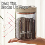 High Borosilicate Glass Food Storage Container Dry goods sealed can Coffee Bean Canister with Freshness Tracker wine Fermentation Tank Airtight Vacuum Jar