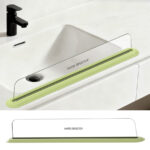 Household sink water retaining board Kitchen wash basin splash guard divider With suction cup Strong Suction PP Strip sink Water Splash Guard