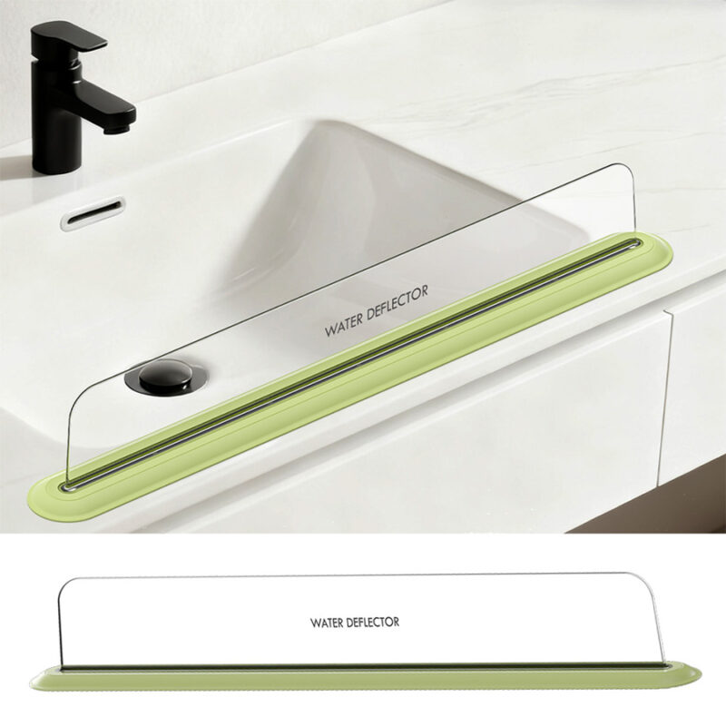Household sink water retaining board Kitchen wash basin splash guard divider With suction cup Strong Suction PP Strip sink Water Splash Guard