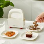 Table scraping dish plastic Fruit plates Party Cake Dessert plate set Kitchen Food-Grade PP Material Plastic Snack Plate Set with Storage Case