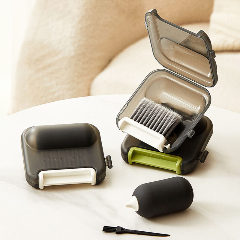 Portable Crevice cleaning kit mini brush with Storage Box for car multi-functional Air Dust Blower Camera Lens Cleaning Set
