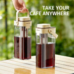 Large Capacity Cold Brew Container Jug Portable handheld Tea and Fruit pitcher cold water kettle Multifunction Fruit Tea Filter Pitcher Jar
