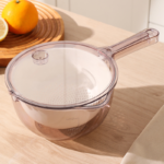 Plastic Double-Layer Draining Tool for fruit Vegetables  3-in-1 Kitchen gadgets Water Scoop Kitchen Sink Strainer Basket Plastic Colander food grade Rice Washing Basin