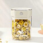 kitchen Vacuum Seal Container Moisture-proof food Organizer Glass Airtight Coffee Bean Canisters Sealing Storage Jar