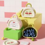 Portable breakfast storage Bento Box Food grade Double Layer fruit Draining Organizer Outdoor  fruit storage container